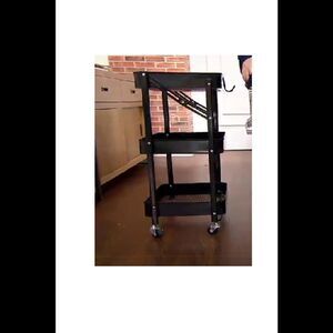 Tidy & Co. Collapsible 3-Tier Rolling Cart Black